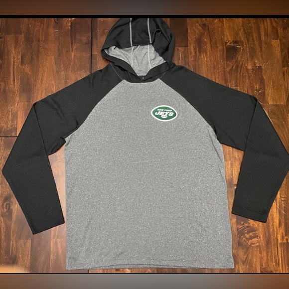 Antigua New York Jets Hooded Long Sleeve Shirt Men’s Size Large - Picture 1 of 5